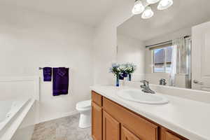 Master bathroom with seperate sink and shower