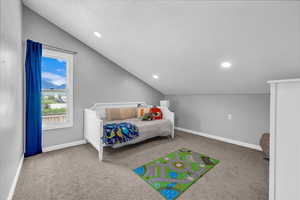 (5) Bedroom with lofted ceiling