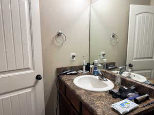 Bathroom featuring vanity