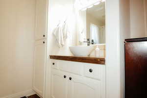 Bathroom featuring vanity