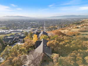 Bird's eye view with a mountain view and a residential view