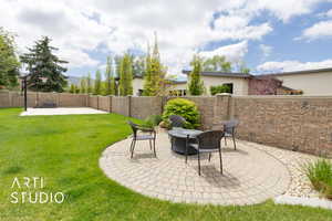 View of yard featuring a patio
