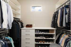 View of walk in closet