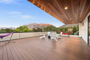 Deck with a mountain view