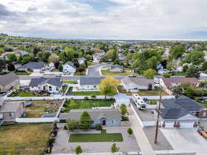 Aerial view of residential area