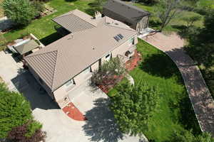 View from above of property