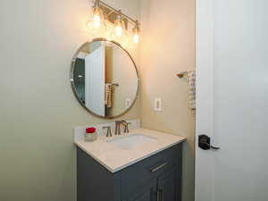 Bathroom featuring vanity
