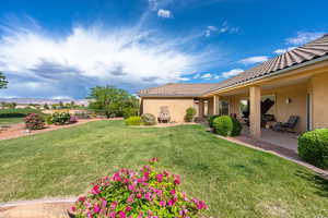 View of yard featuring a patio
