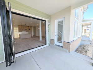 View of covered porch