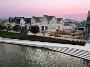 Water view with nearby suburban area