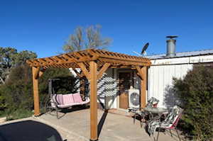 View of patio featuring pergola