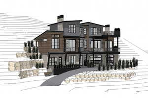 View of "to be built" residence