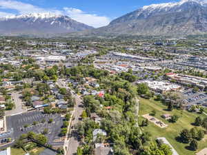 Ariel view of property. A serene, private retreat in the heart or Provo!