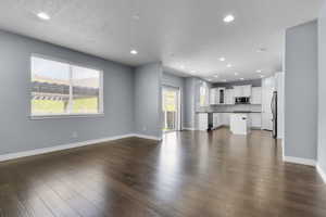 Main living area looking toward kitchen