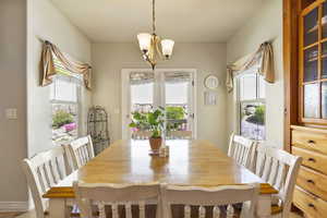 Dining space with lots of natural light