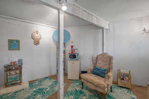 Living area featuring rough plumbing