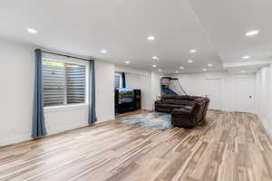 Large family room downstairs —perfect for a home theater or family game nights.