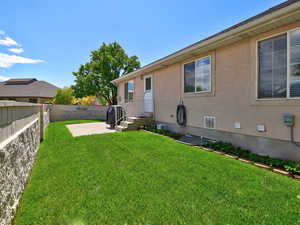 View of yard featuring a patio
