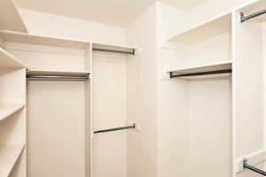 View of walk in closet