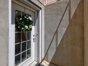 View of exterior entry