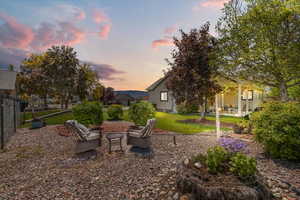 View of yard with a patio