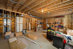 View of unfinished basement
