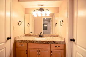Bathroom featuring vanity