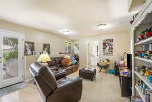 Living room with baseboards