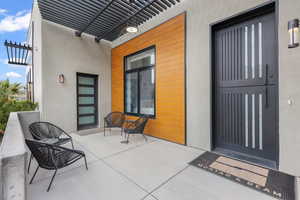 View of patio / terrace with a pergola