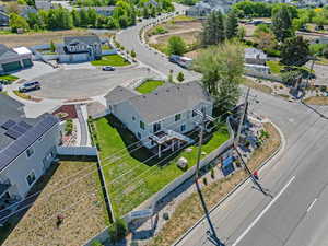 Aerial view of residential area