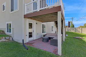View of patio featuring outdoor lounge area