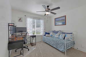 Bedroom with ceiling fan