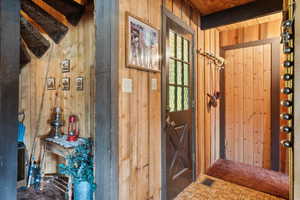 View of horse barn