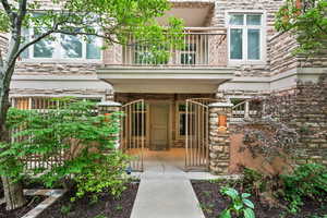 Street-level gated private entrance