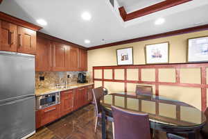 the Parc at Gateway community room kitchen