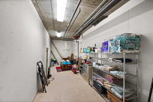Deep 8'x24' unfinished storage area