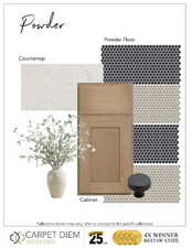 Powder bathroom finishes