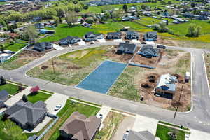 Aerial view of residential area