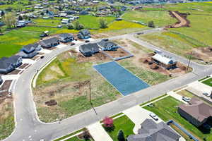 Aerial view of residential area
