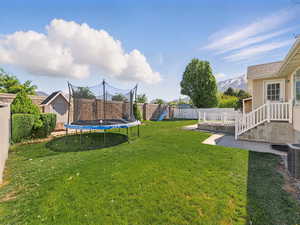 Fully fenced backyard