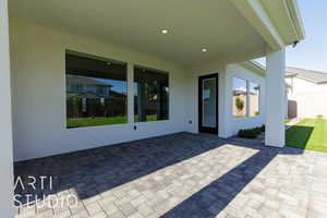 View of patio / terrace featuring fence