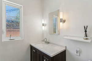 Bathroom featuring vanity