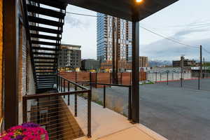 Exterior space with stairway