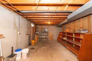 View of unfinished below grade area