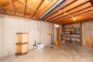 View of below grade area