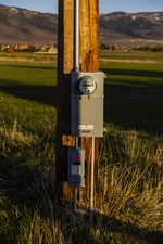 Power meter on Northwest corner of the property