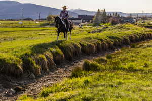 Irrigation ditch on the upper bench.