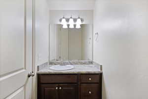 Bathroom featuring vanity