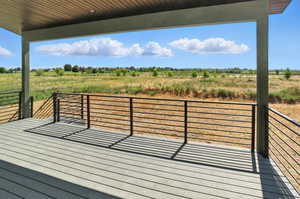 Wooden deck with a scenic view