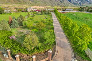 Mountain view with rural landscape